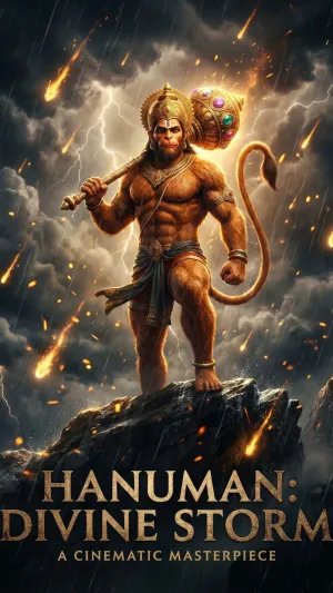 Hanuman: Divine Storm – Epic Warrior of the Celestial Tempest
