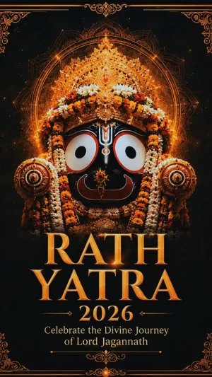 Rath Yatra 2026 Golden Jagannath Festival Poster