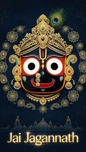 Jai Jagannath Wallpaper – Royal Lord Jagannath Mandala Art