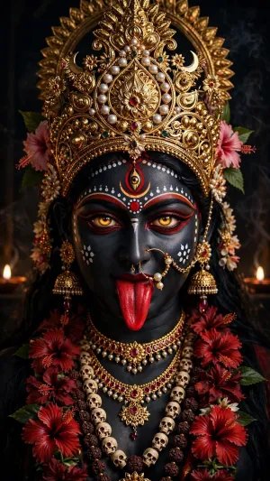 Goddess Kali Wallpaper – Divine Shakti Dark Goddess Portrait