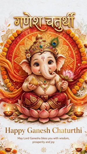 Ganpati Bappa Morya – A Divine Ganesh Chaturthi Blessing
