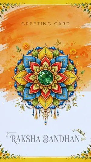 A Colorful Raksha Bandhan Mandala for Cherished Sibling Bonds