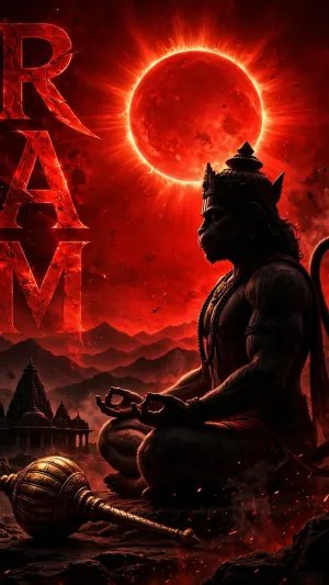 Ram Hanuman Meditation Under the Fiery Eclipse