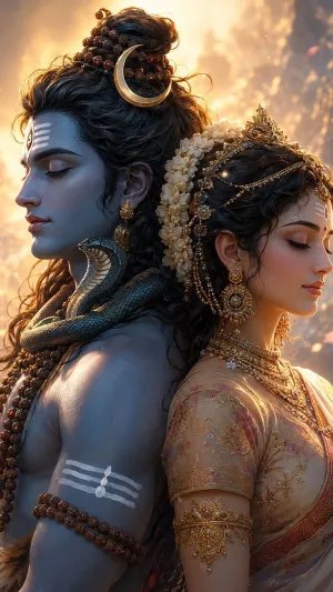 Eternal Shiva and Parvati – Divine Union of Power and Grace