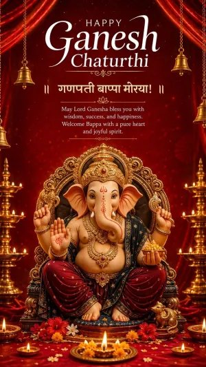 Divine Lord Ganesha Blessings – Happy Ganesh Chaturthi