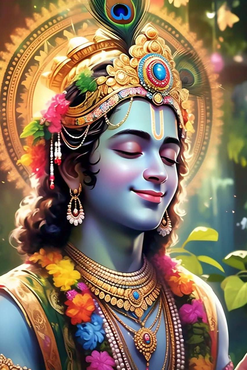 Sweet smile of Shri Krishna – symbol of love, peace and happiness