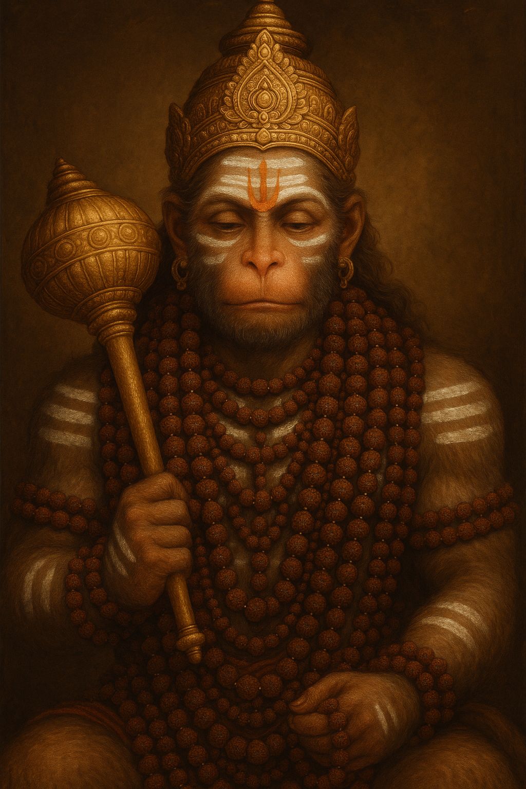 Peaceful Hanuman with Divine Strength