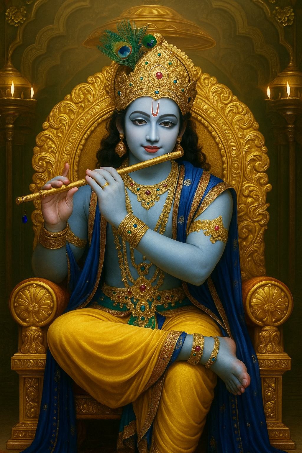 Lord Krishna Playing Flute