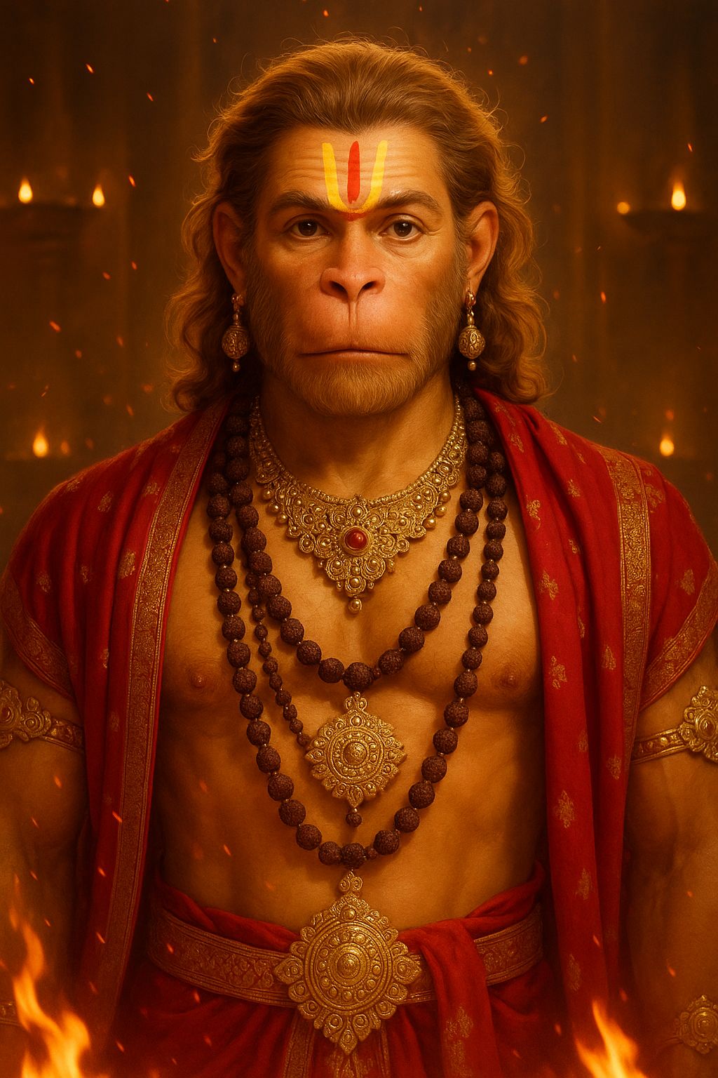 Serene Lord Hanuman in Sacred Glow