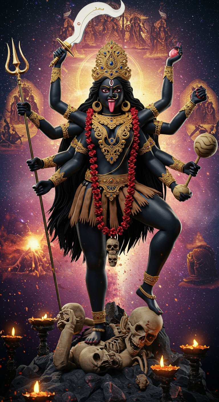 Powerful Goddess Kali in Cosmic Form
