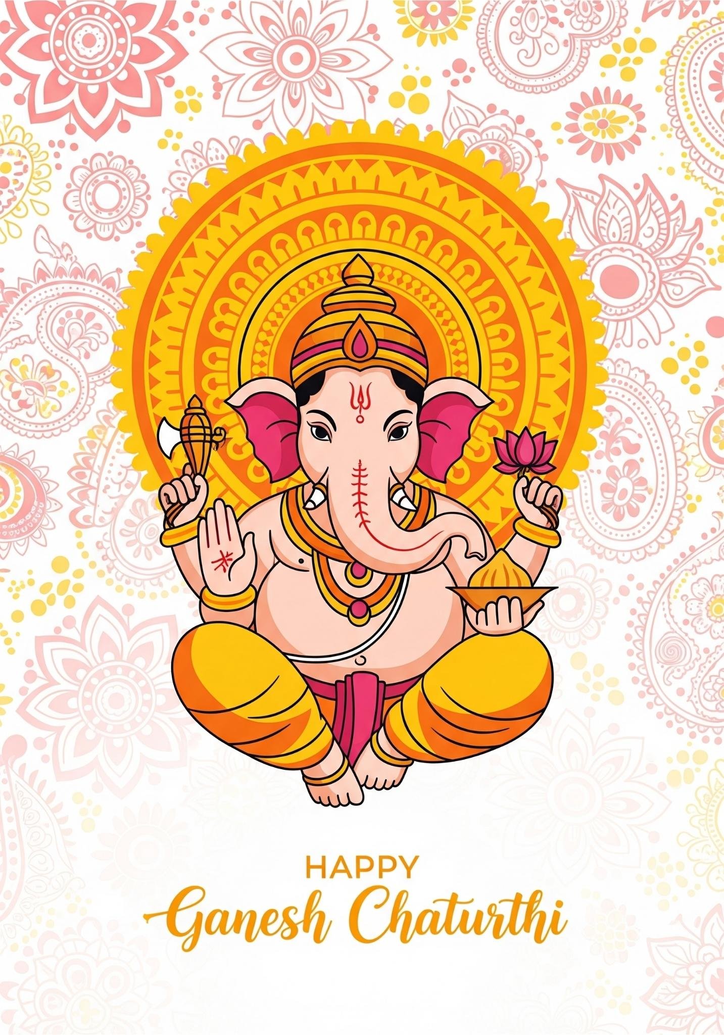 Colorful Lord Ganesha Illustration for Ganesh Chaturthi