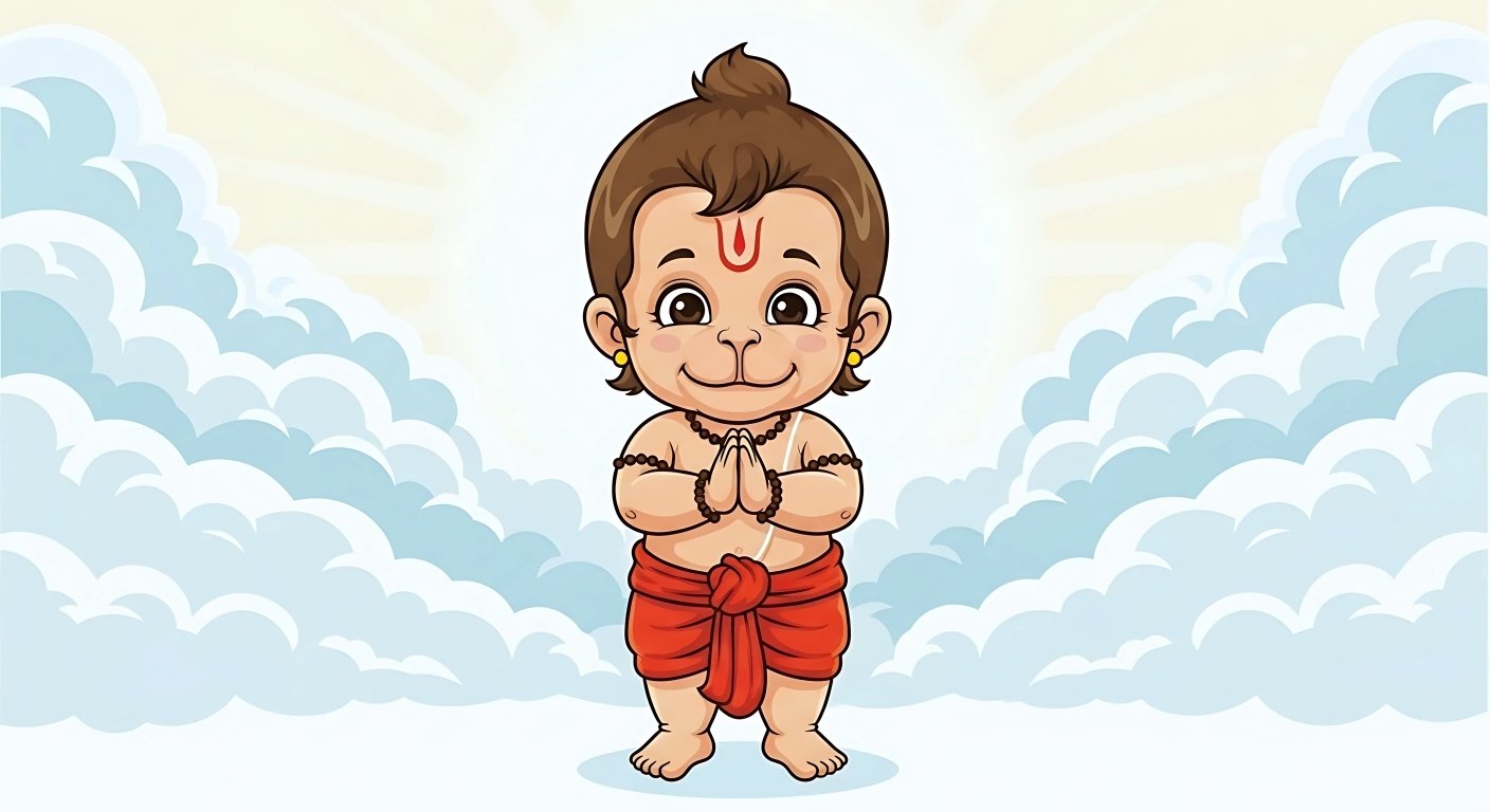 Adorable Bal Hanuman HD Wallpaper for Mobile & Desktop 4K Wallpaper for iPhone & Android