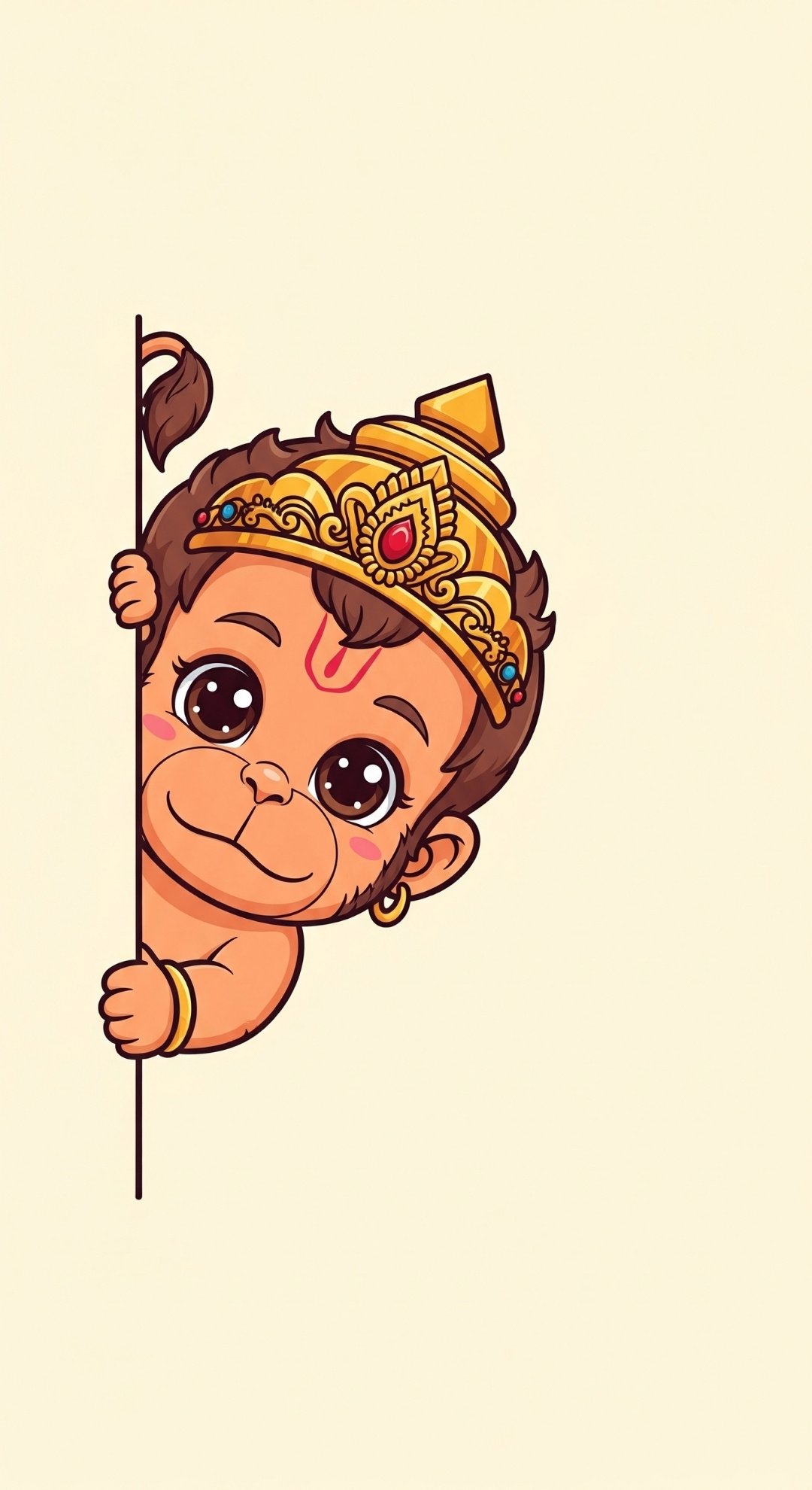Baby Hanuman Cute Cartoon Wallpaper HD