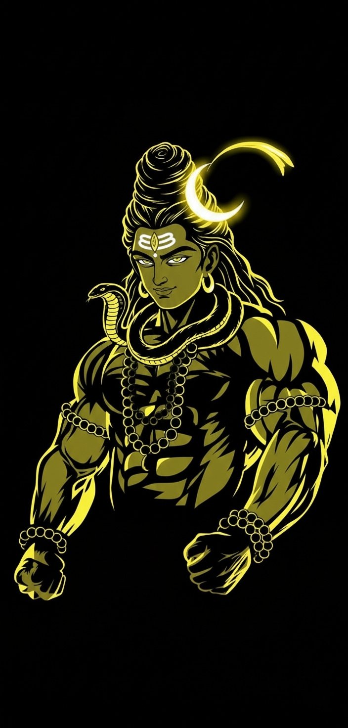 Powerful Digital Artwork of Lord Shiva – Symbol of Strength and Divine Energy