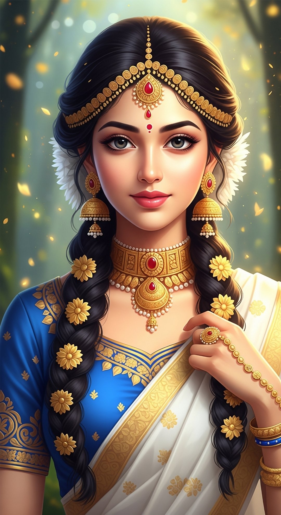 Graceful Indian Woman in Traditional Saree – Cultural Elegance