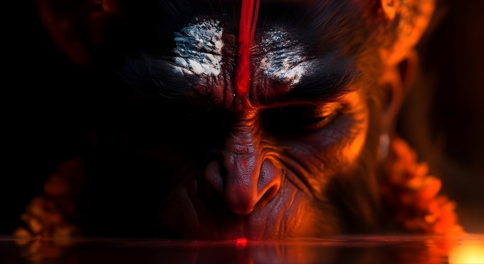 Bajrangbali Intense Devotion Dark Theme HD Wallpaper