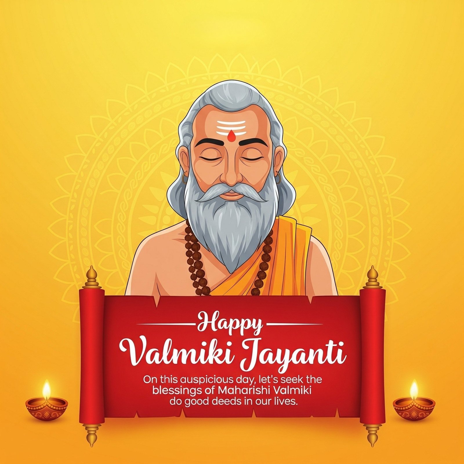 Maharishi Valmiki Jayanti Blessings HD Wallpaper