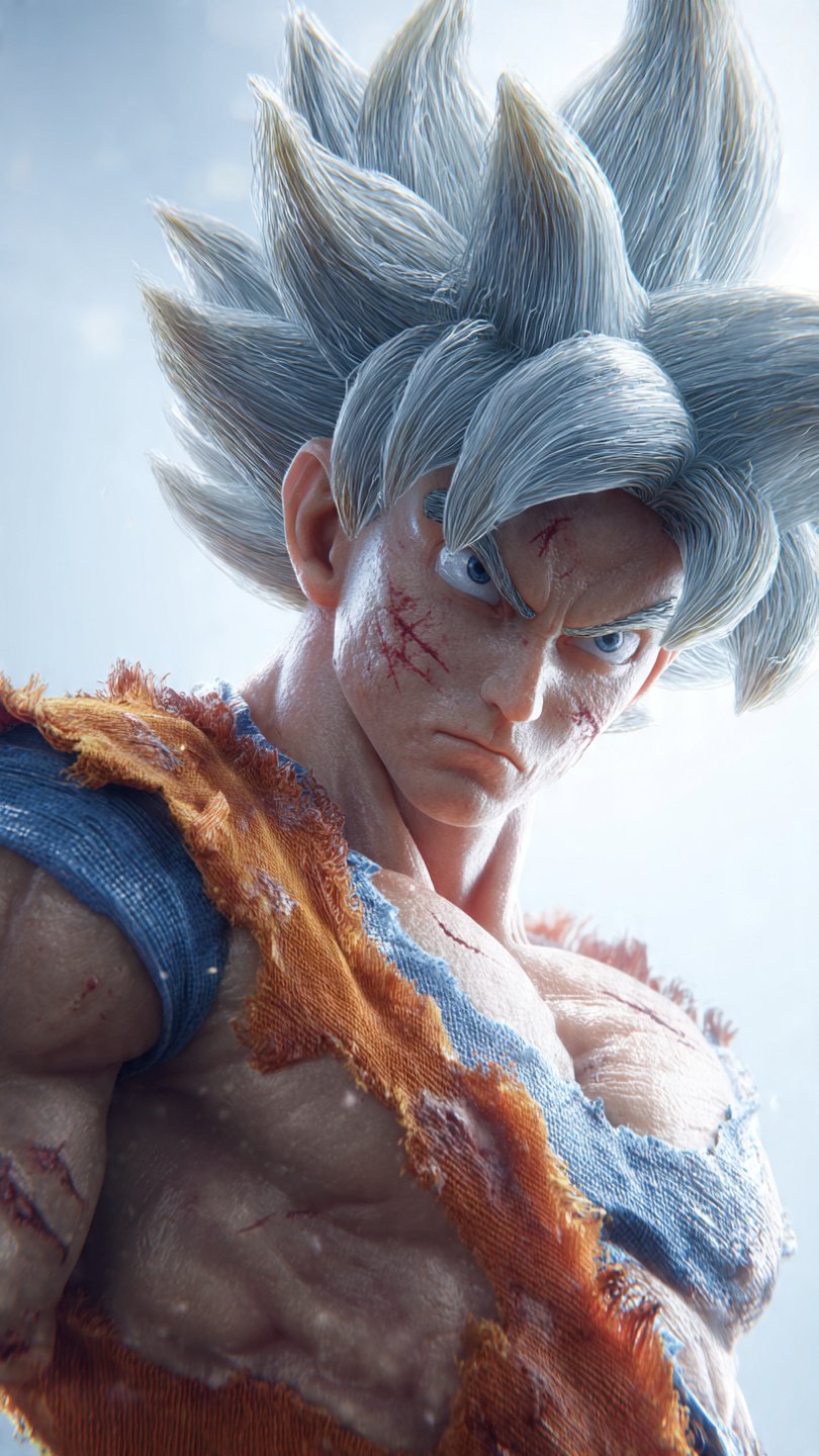 Ultra Instinct Goku 3D Wallpaper – Intense Power Look