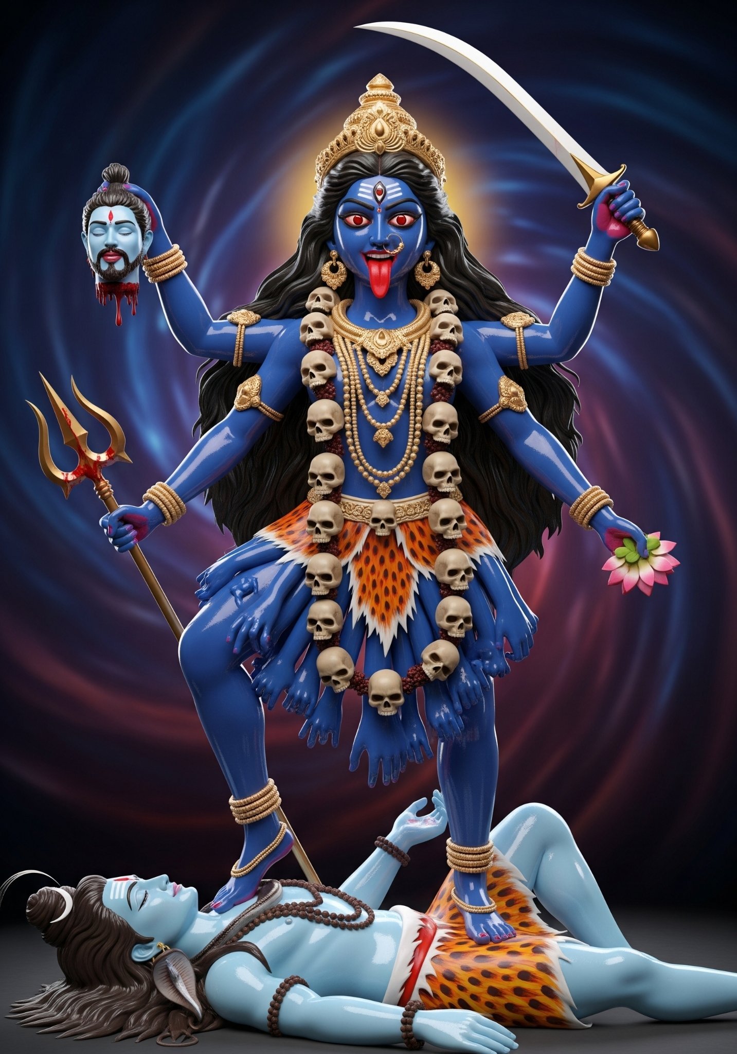 Goddess Kali Fierce Divine Power 4K Wallpaper