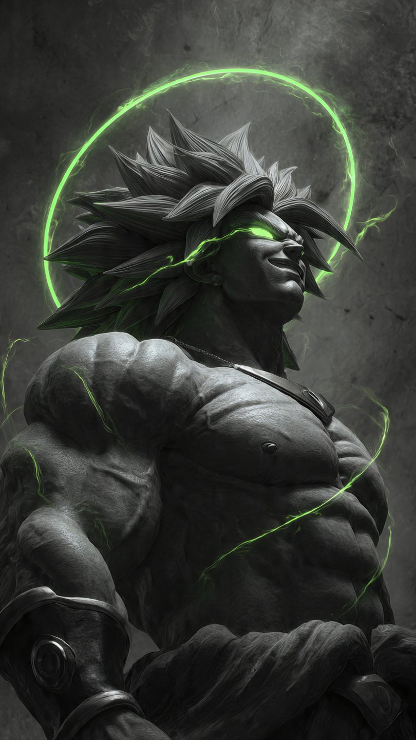 Broly Legendary Super Saiyan Green Aura Wallpaper