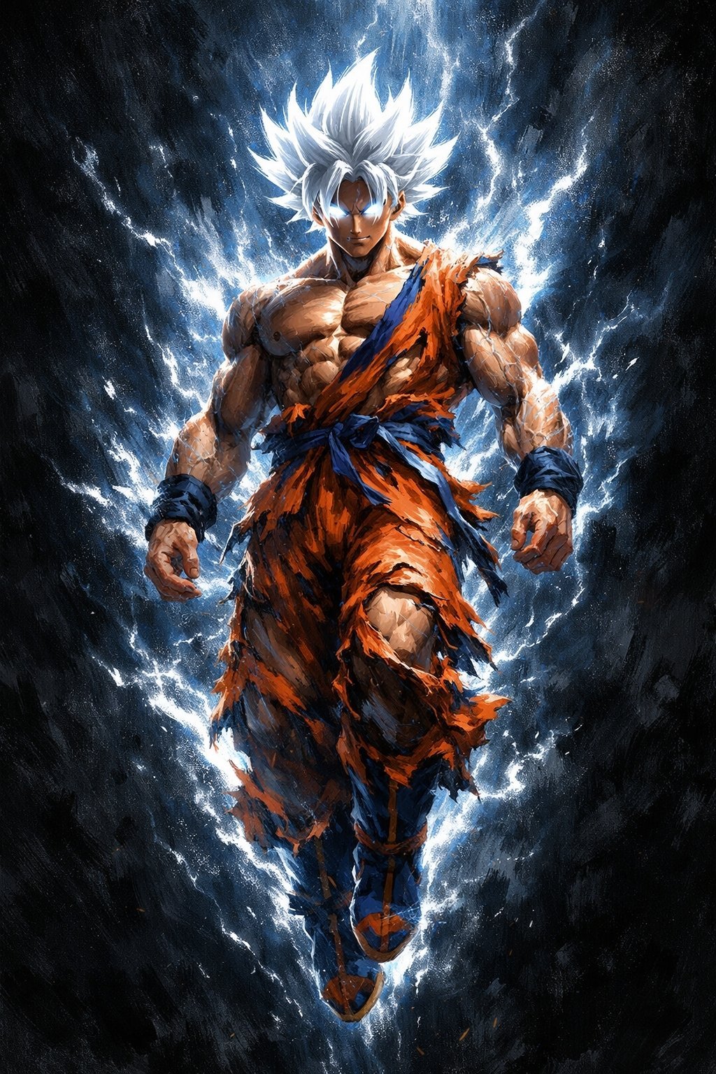 Ultra Energy Anime Warrior Lightning Power Art