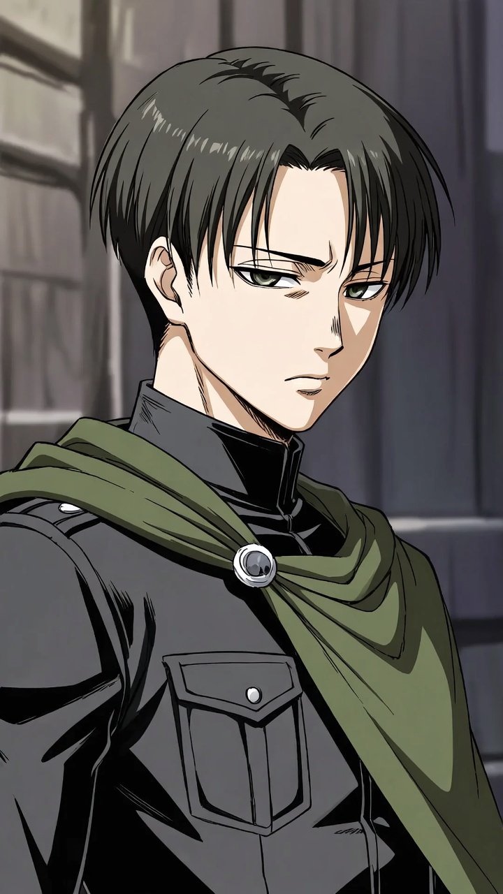 Levi Ackerman Intense Look Anime Portrait