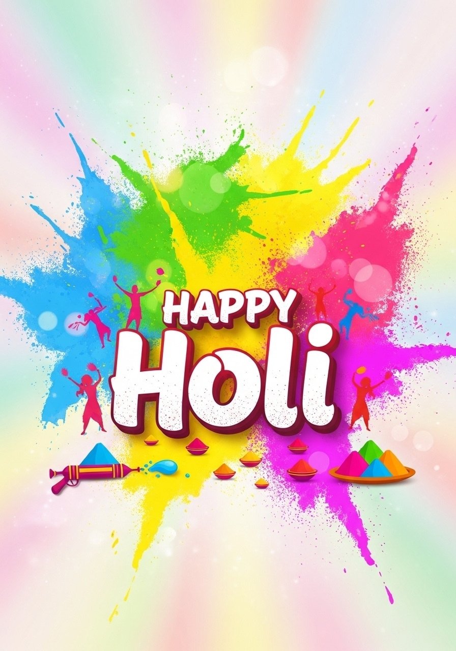 Happy Holi Color Splash Festival Wallpaper