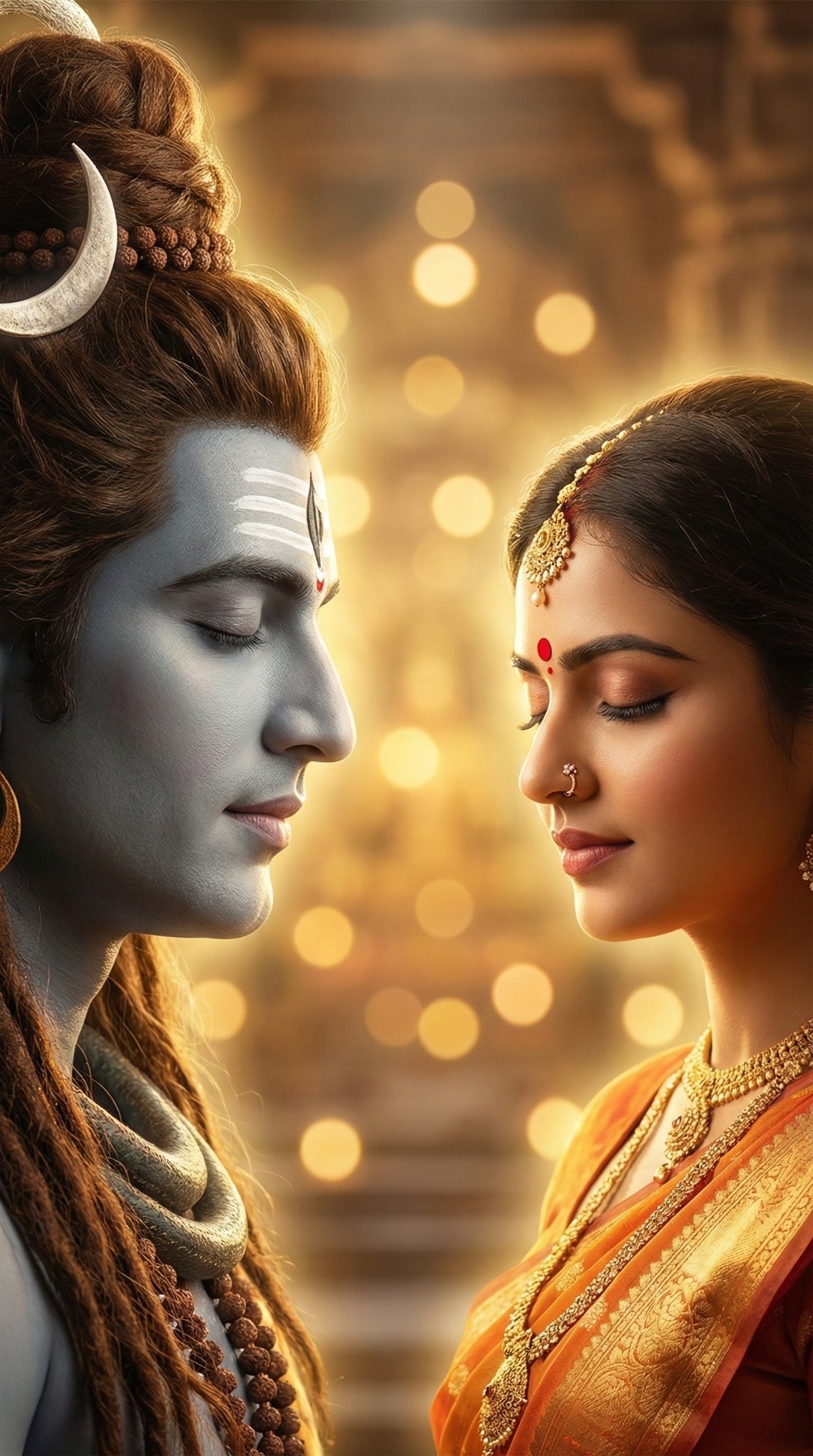 Divine Shiva Parvati Love Spiritual HD Wallpaper