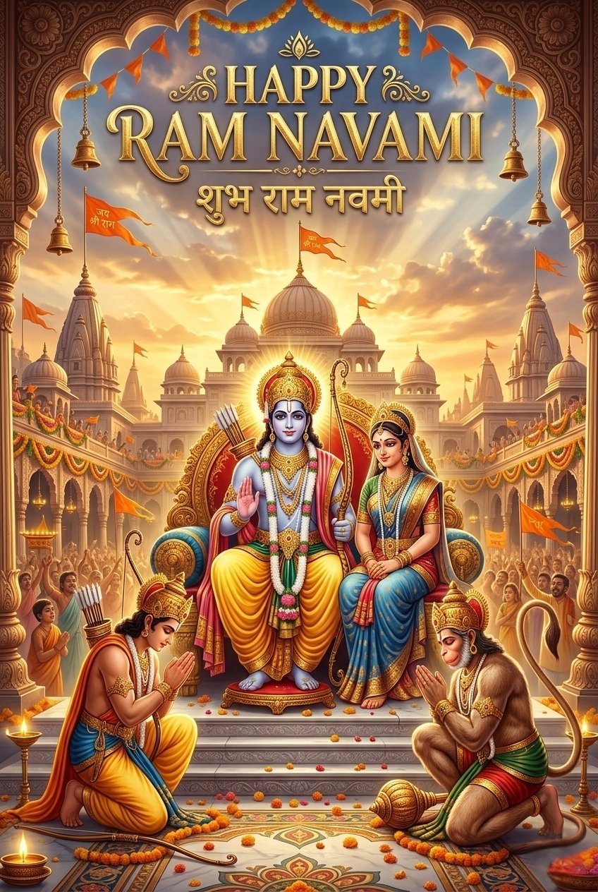Ram Navami Lord Rama Darbar Festival HD Wallpaper