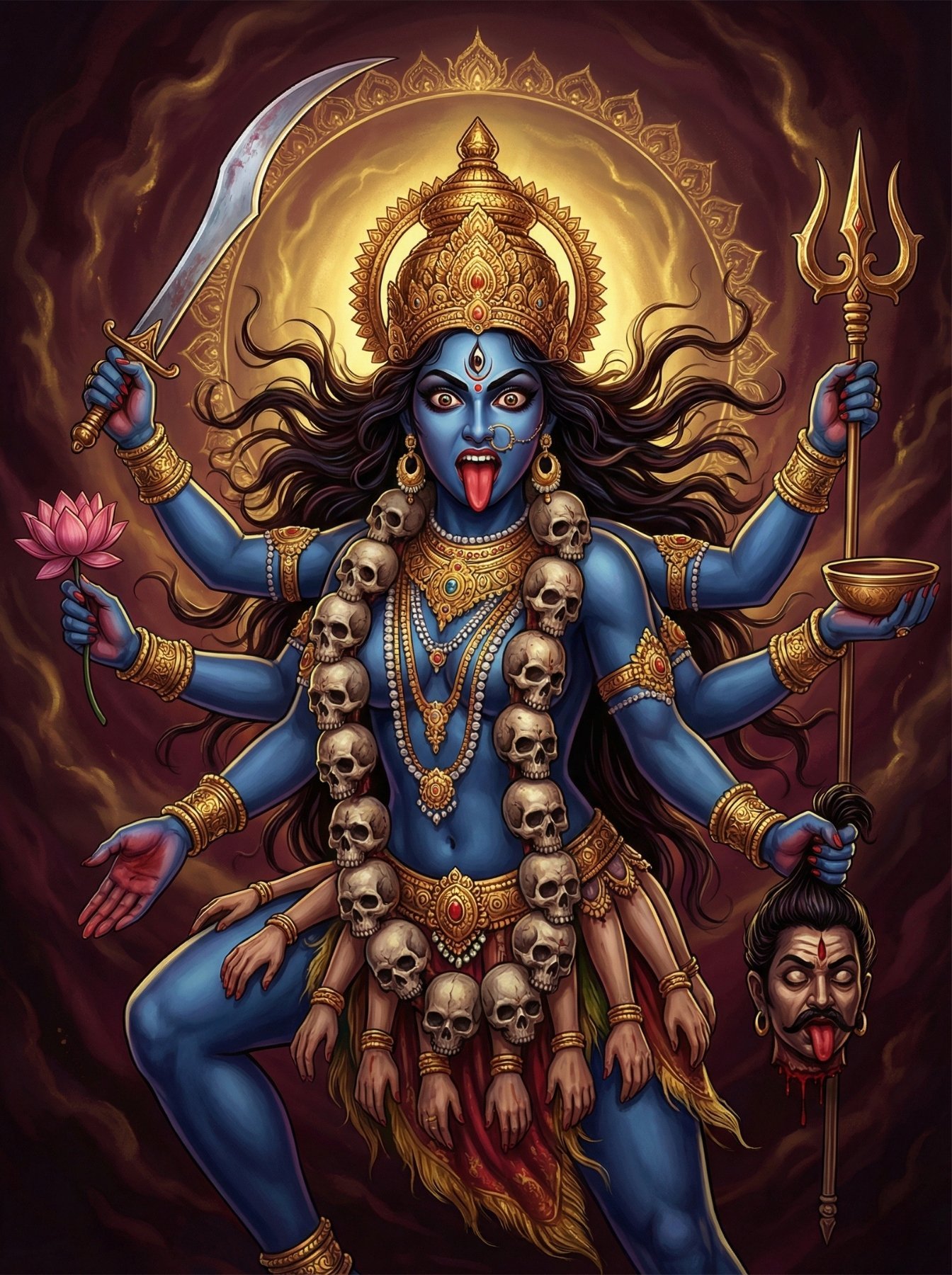 Maa Kali Fierce Divine Power HD Wallpaper