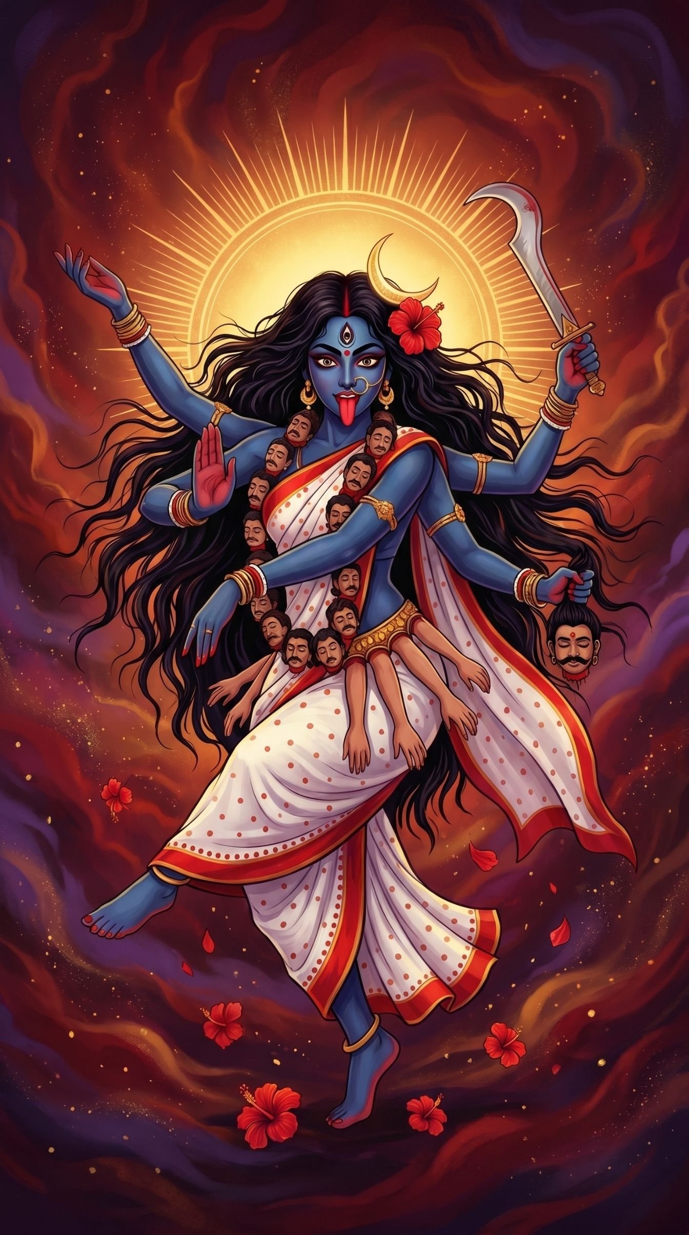 Goddess Kali Fierce Divine Power Artwork