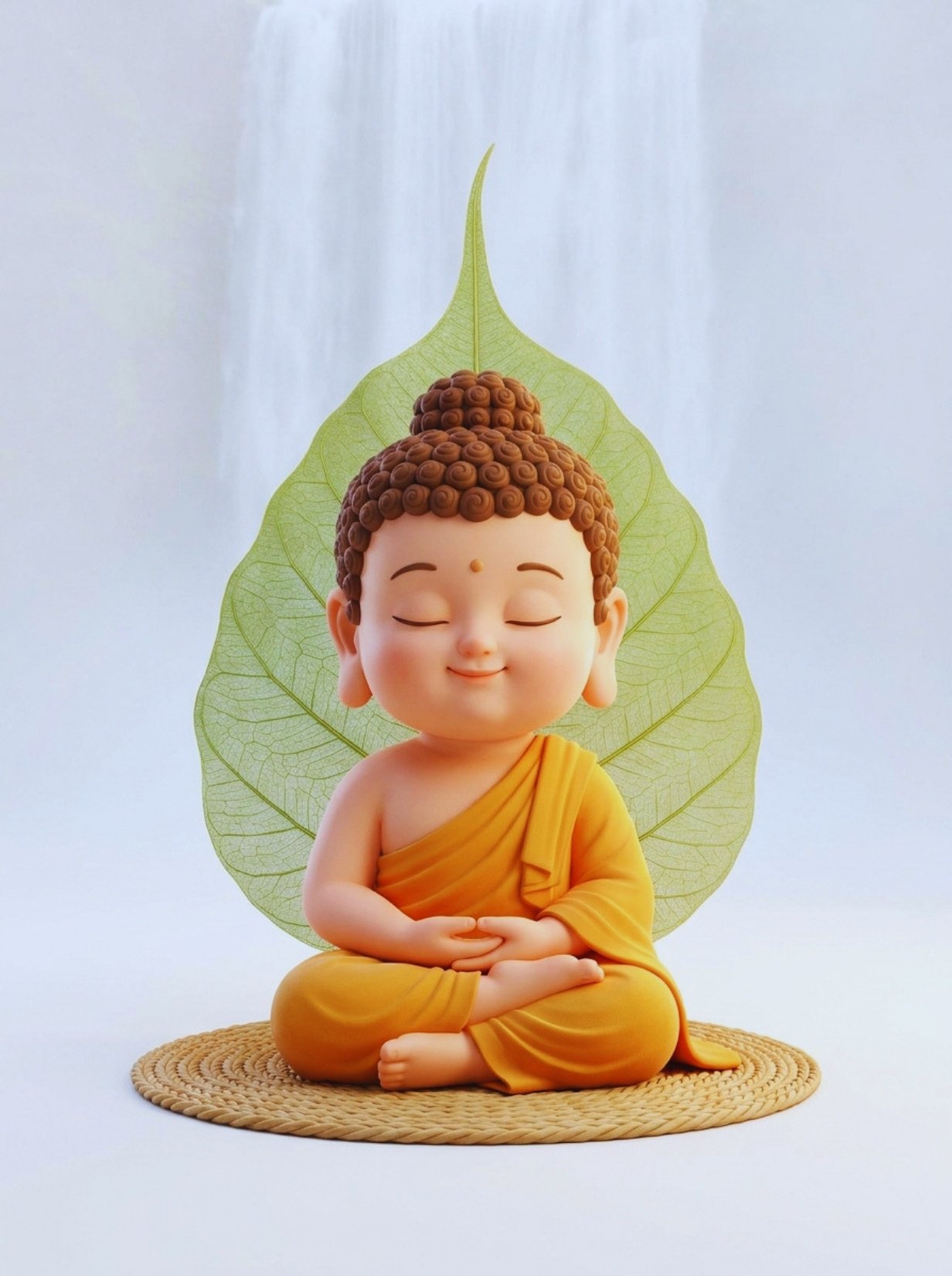 Cute Baby Buddha Peaceful Meditation 4K Wallpaper