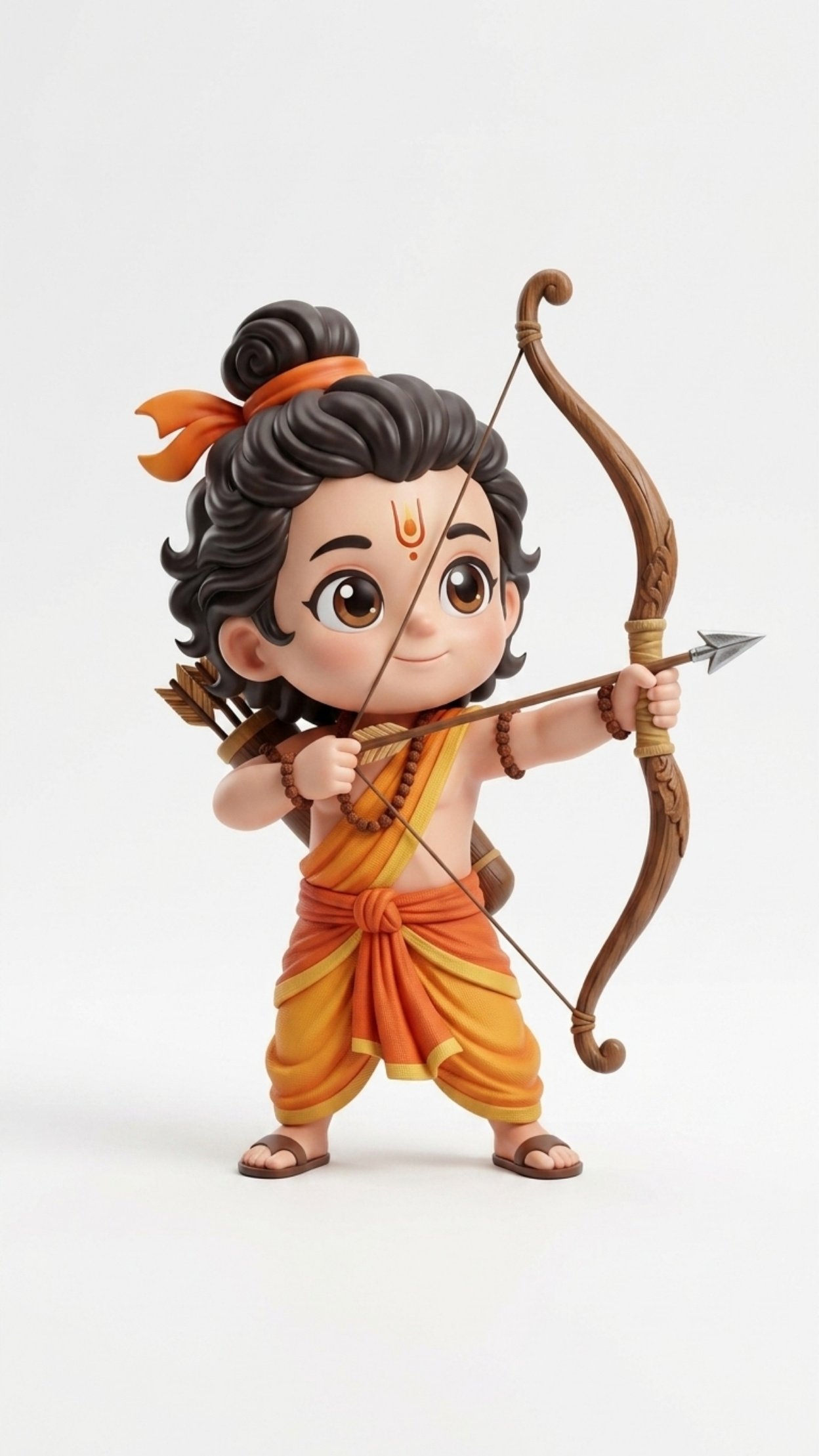 Cute Baby Lord Ram Archer Cartoon HD Wallpaper