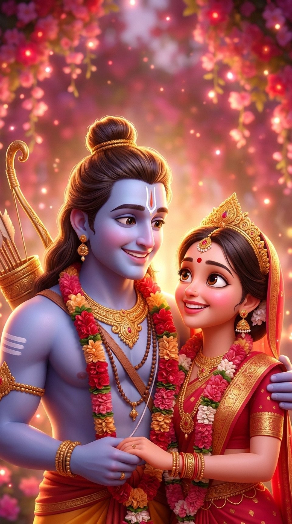 Romantic Ram Sita Divine Love HD Artwork
