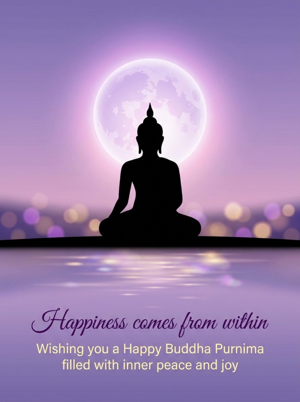 Buddha Purnima Meditation Silhouette Moonlight HD Wallpaper