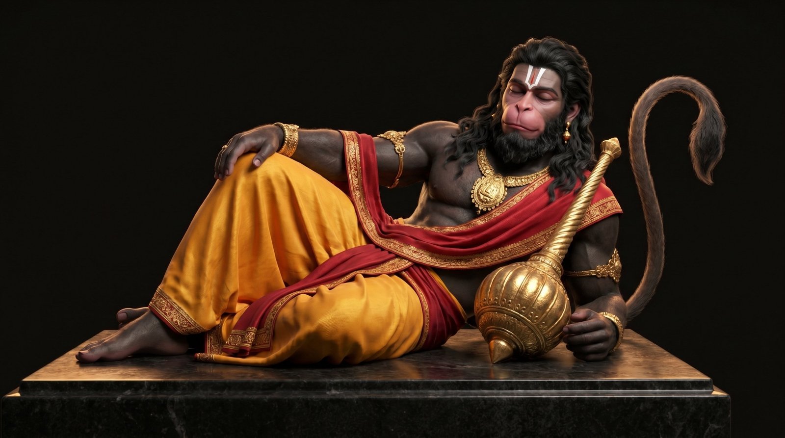 Royal Hanuman Ji 3D HD Devotional Wallpaper