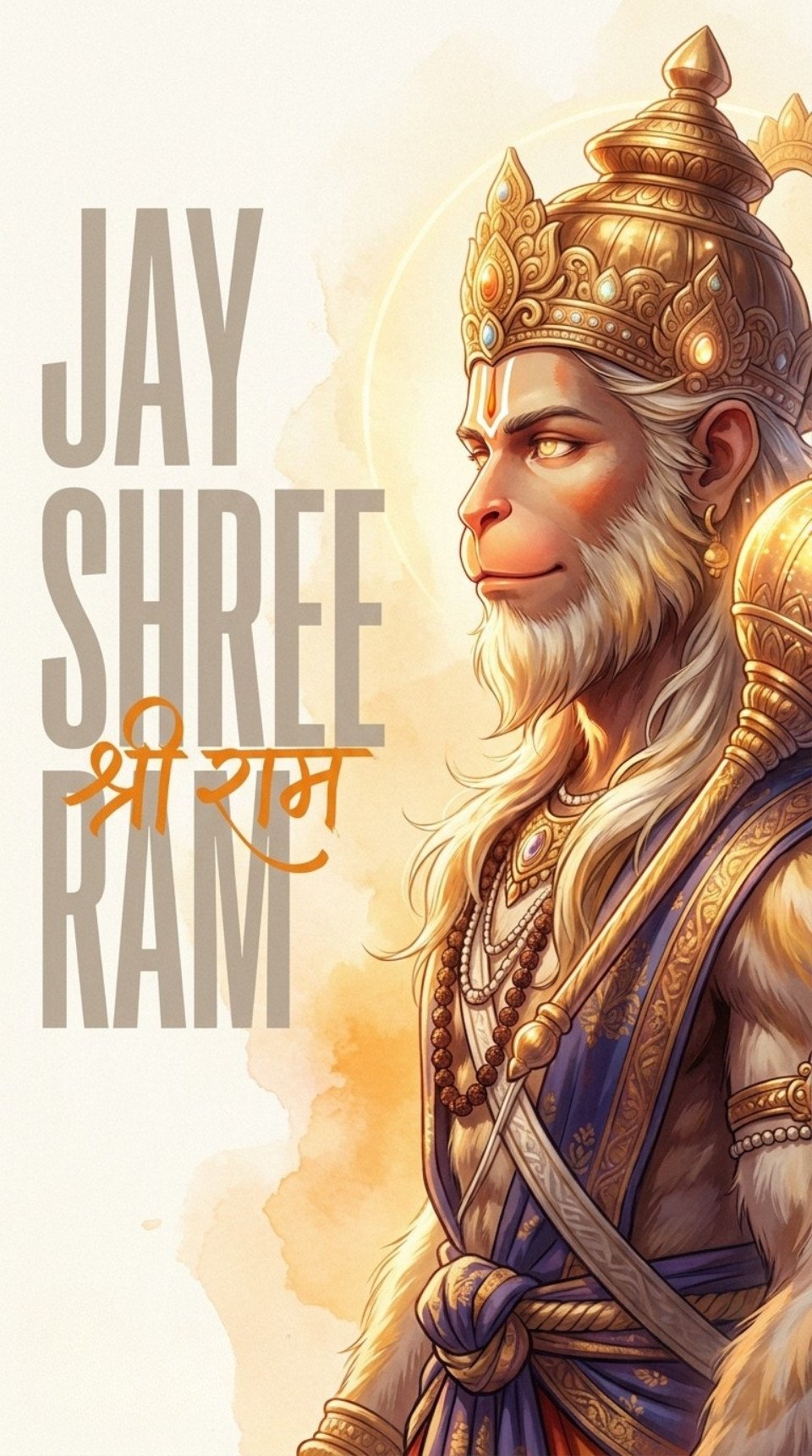 Jai Shree Ram Hanuman HD Devotional Wallpaper