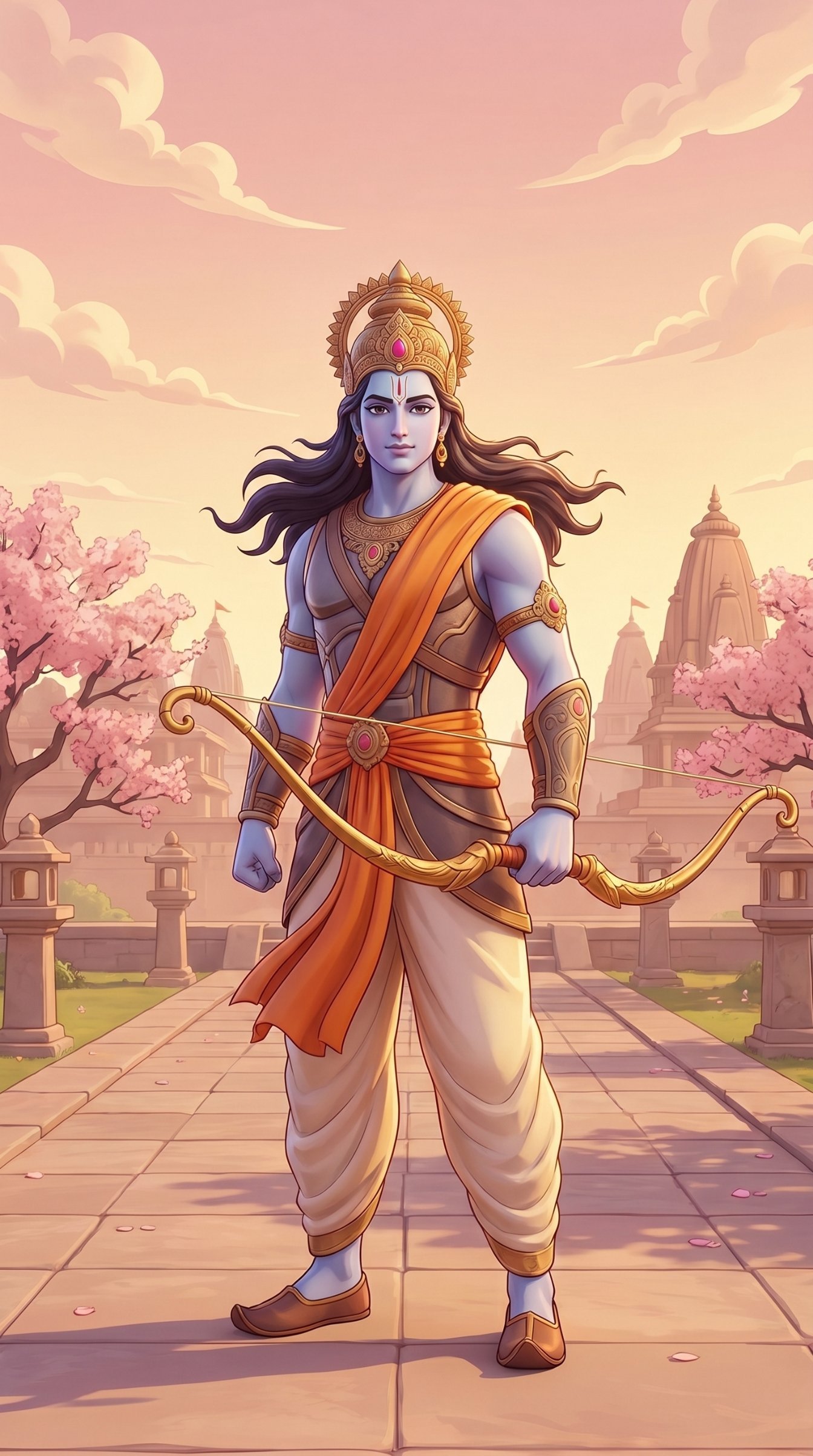 Cute Lord Ram Cartoon HD Wallpaper