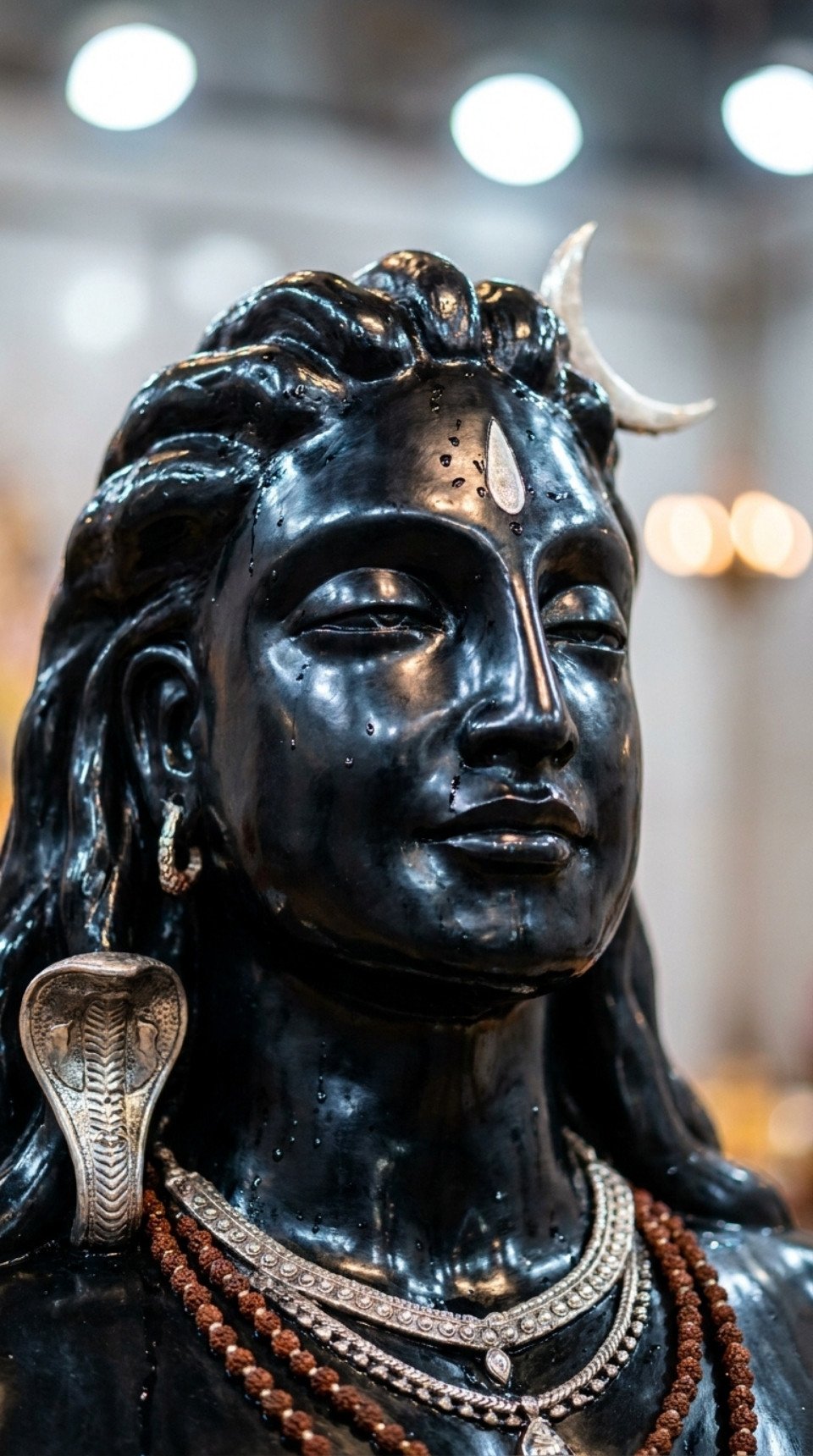 Black Shiva Statue Aesthetic HD Wallpaper