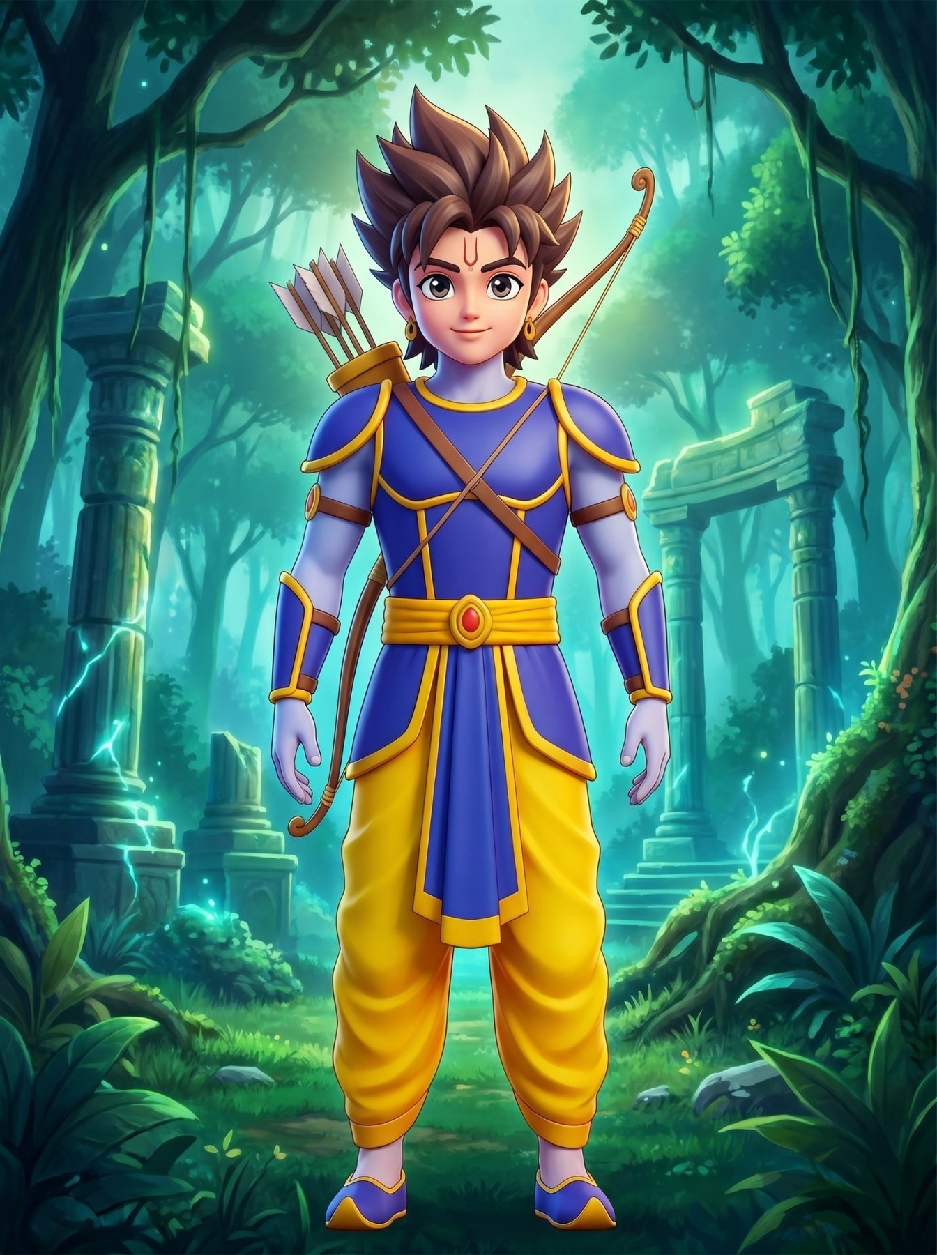 Cute Cartoon Lord Ram HD Wallpaper 4K Wallpaper for iPhone & Android