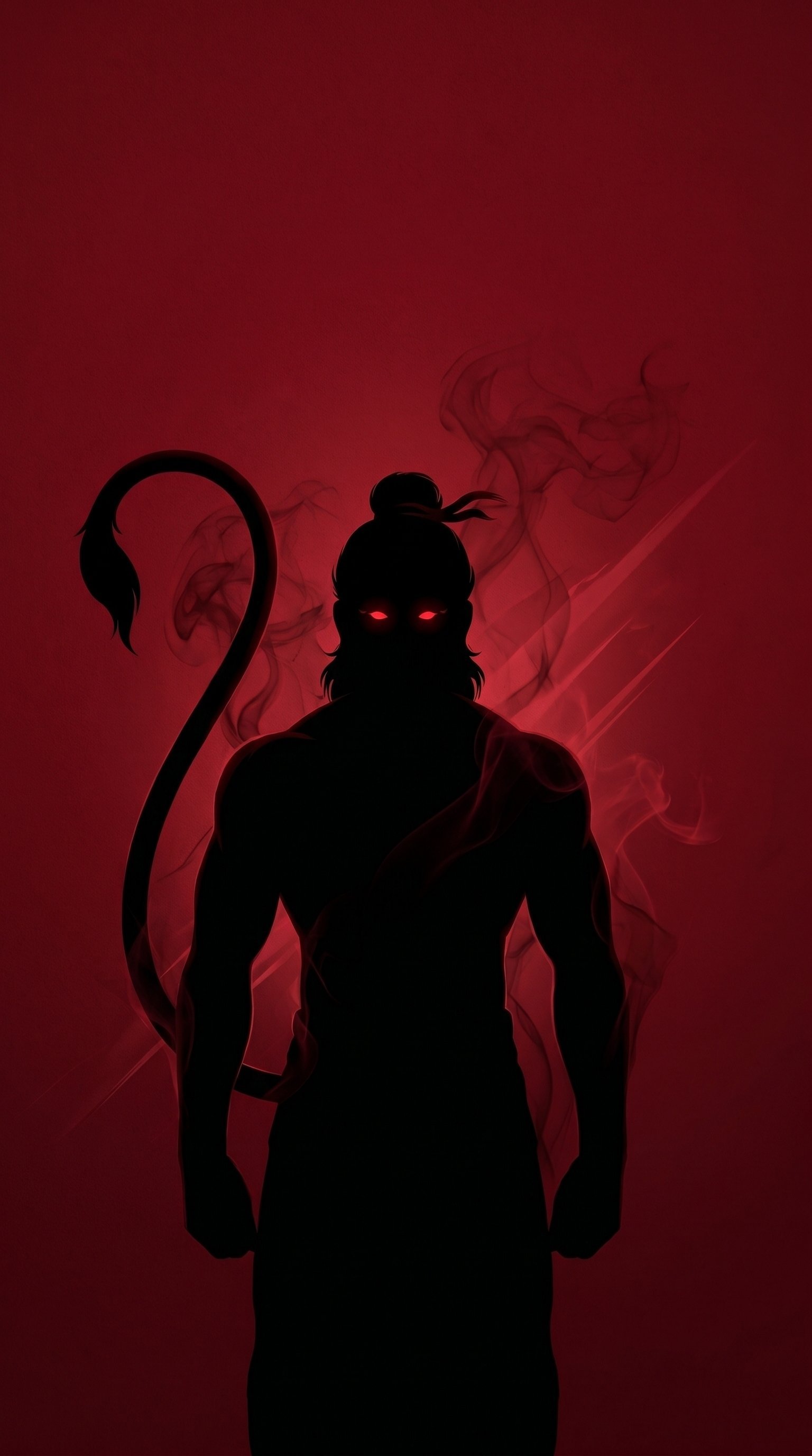 Dark Hanuman Shadow Aura Wallpaper