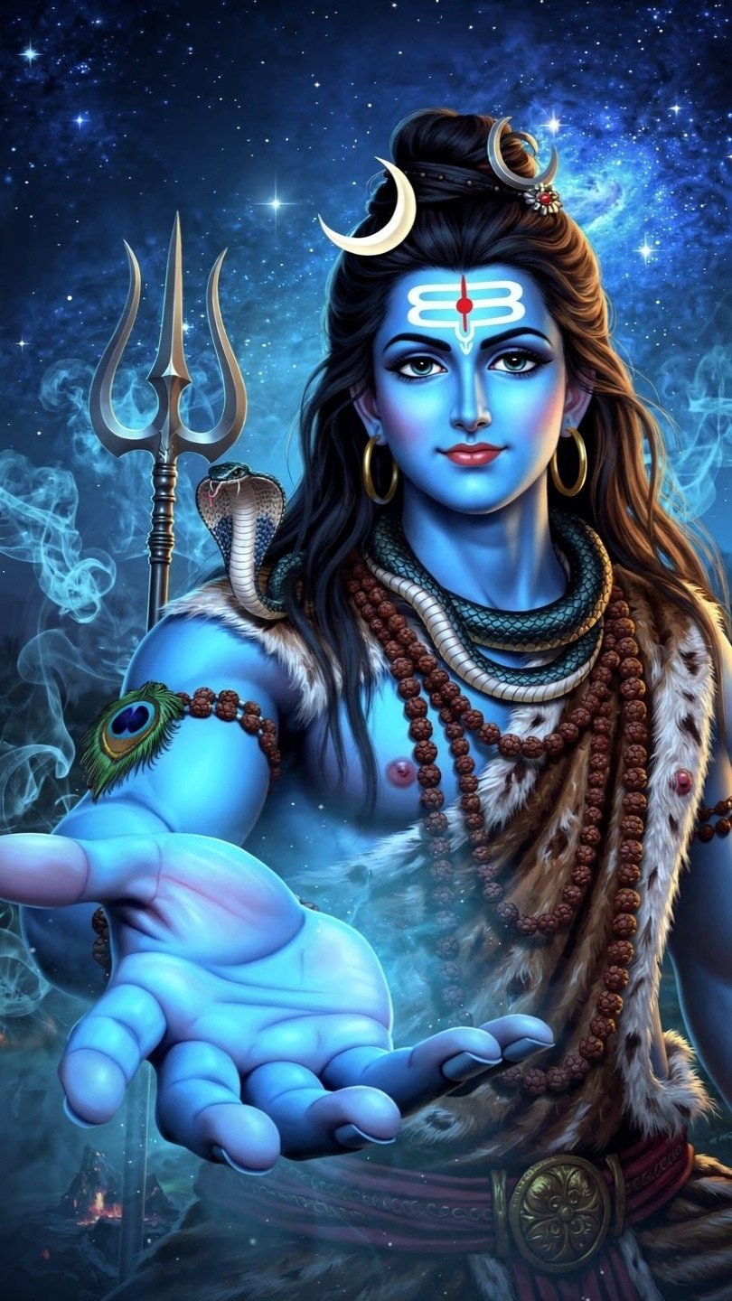 Divine Lord Shiva Blessing Hand HD Wallpaper 4K Wallpaper for iPhone & Android