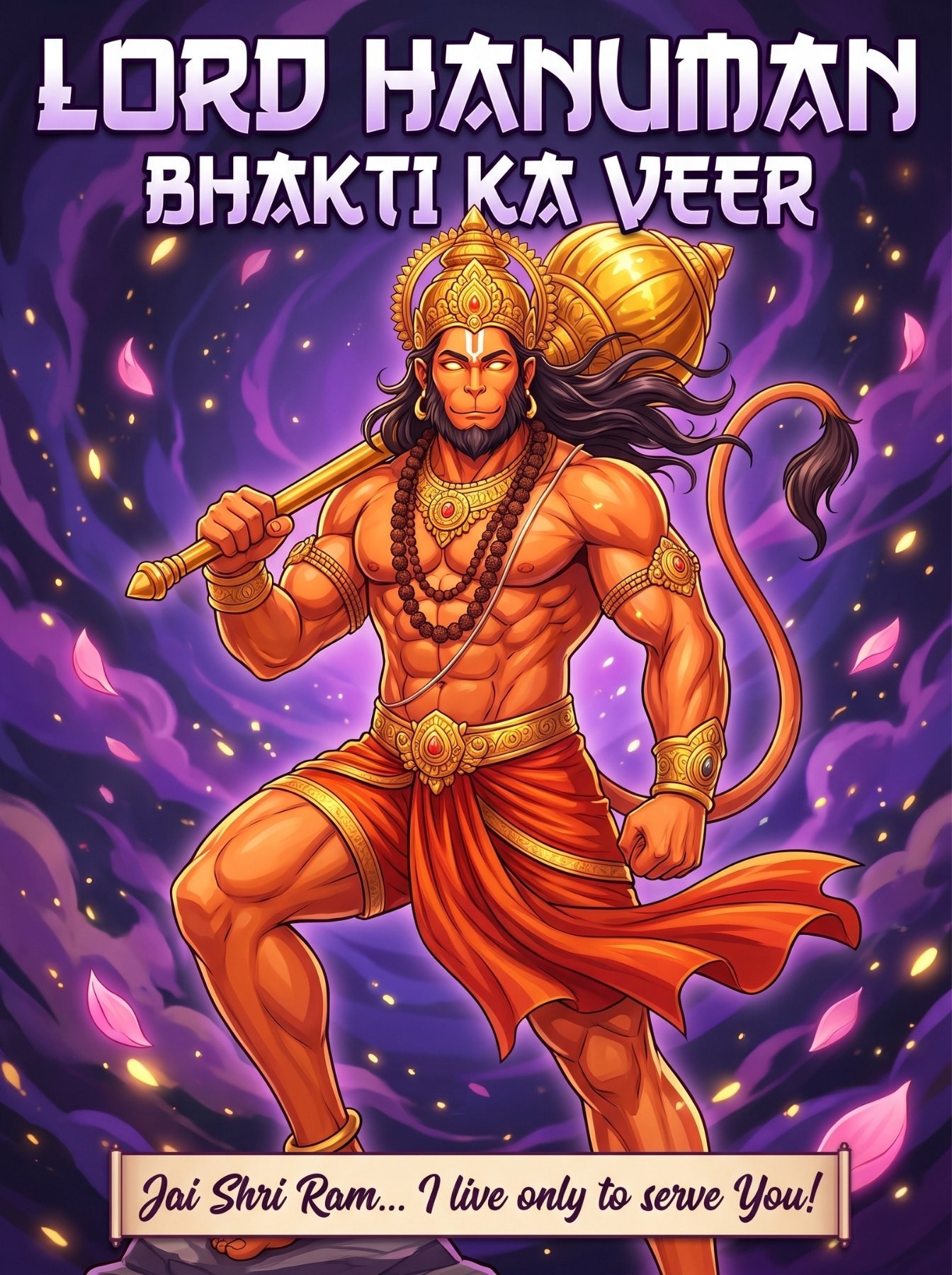 Lord Hanuman – Bhakti Ka Veer | Powerful Devotional Art Wallpaper