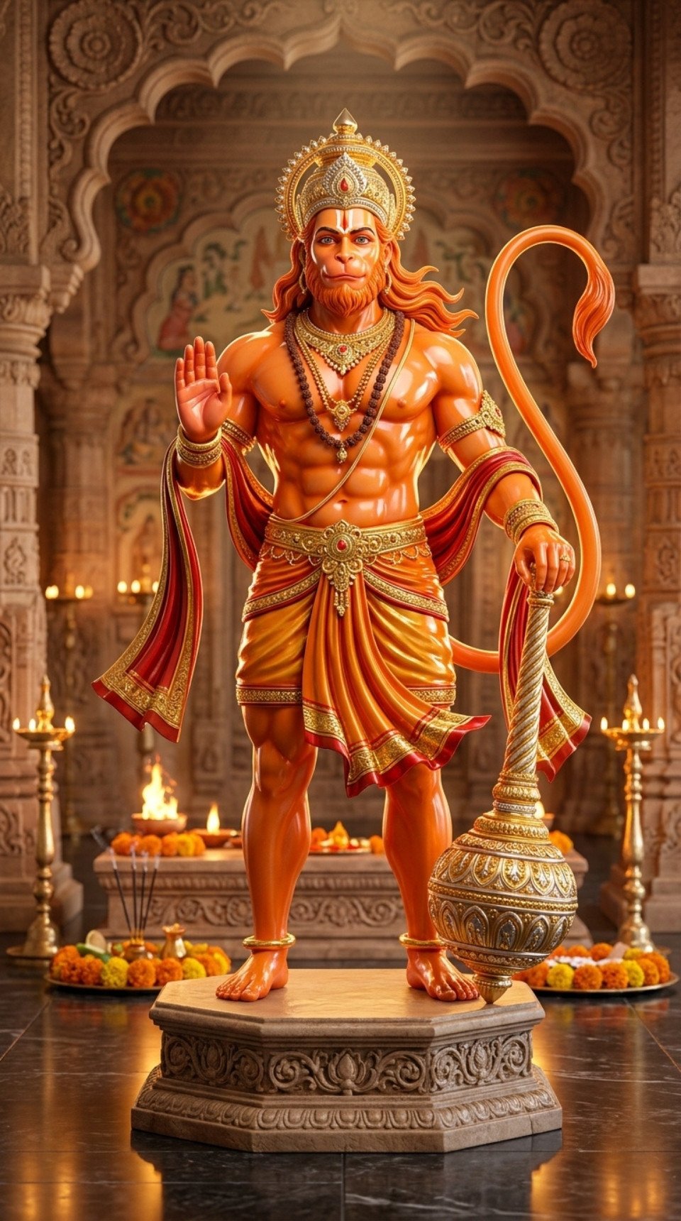 Temple Sentinel Hanuman – The Sacred Guardian of Devotion
