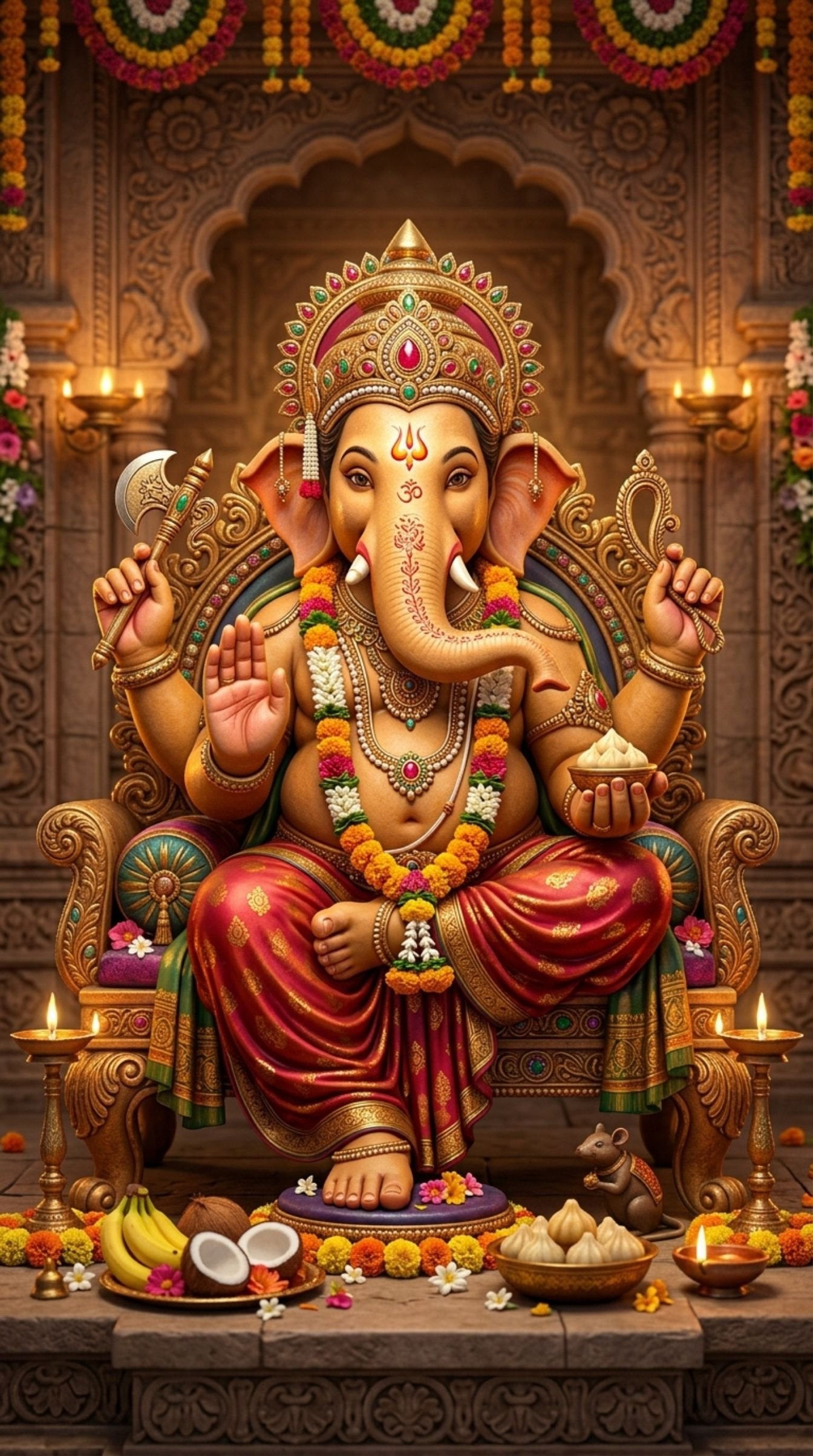 Royal Ganesha Darbar – Lord of Wisdom and Auspicious Beginnings