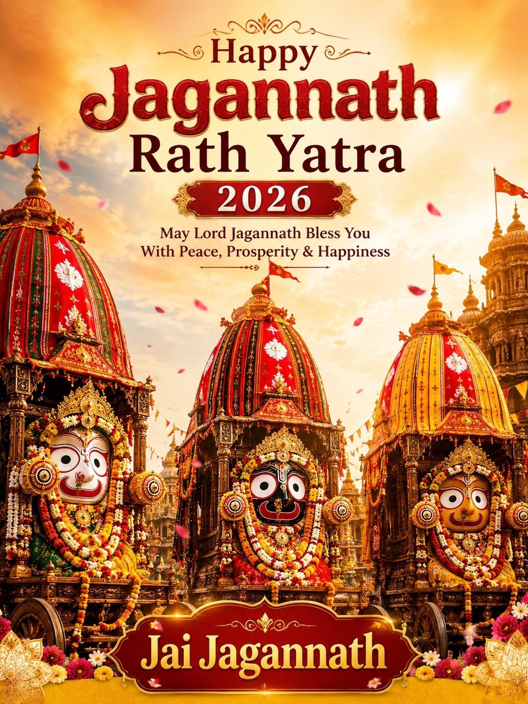 Happy Jagannath Rath Yatra 2026 Grand Chariot Festival