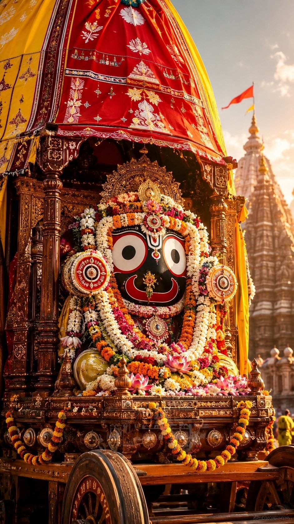 Lord Jagannath Rath Yatra Chariot Wallpaper – Divine Festival of Puri