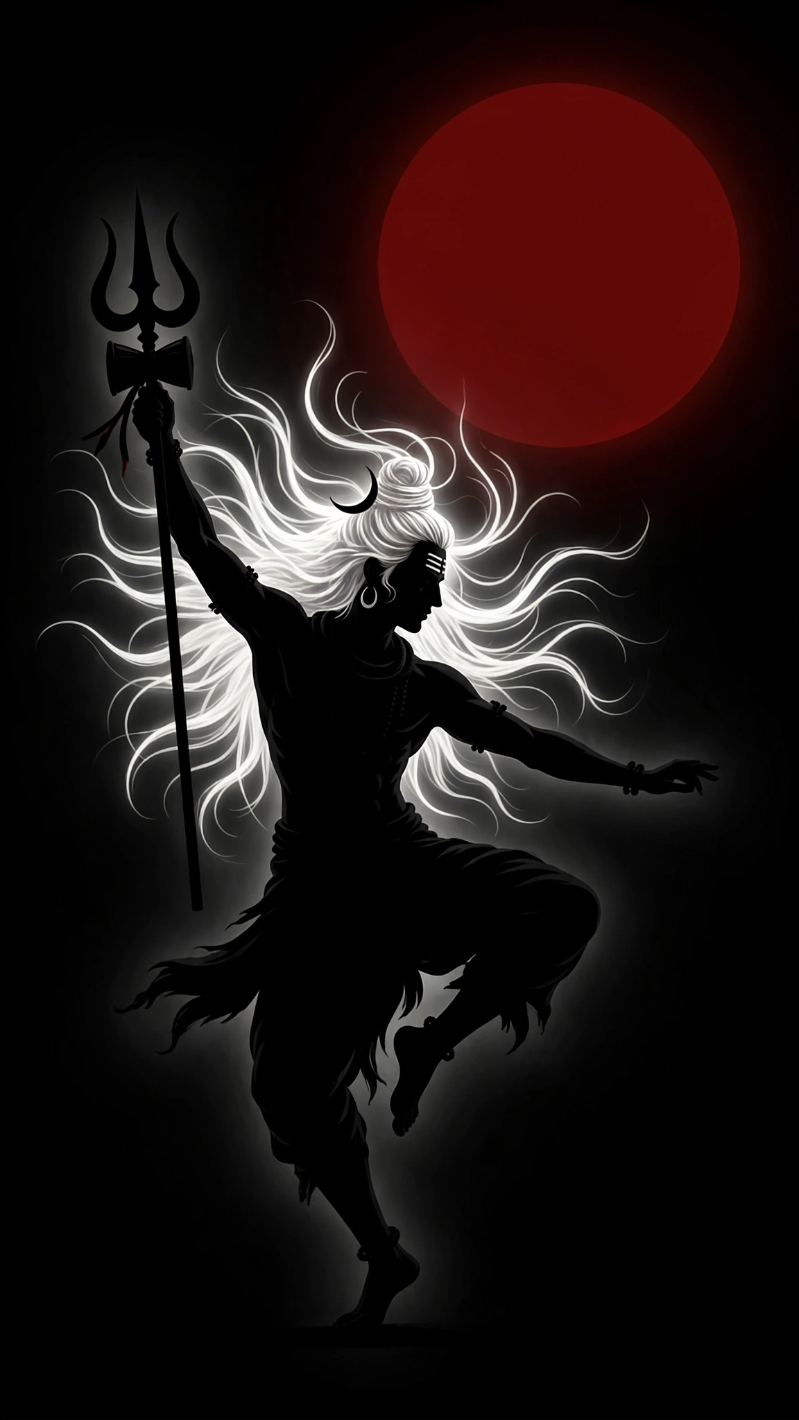 Mahadev Cosmic Dance Under the Crimson Moon