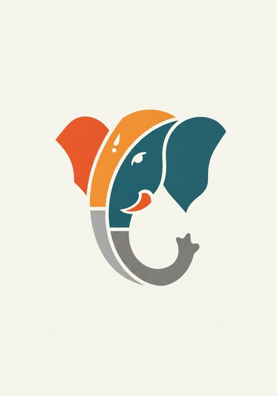 Modern Abstract Ganpati Art for Mobile