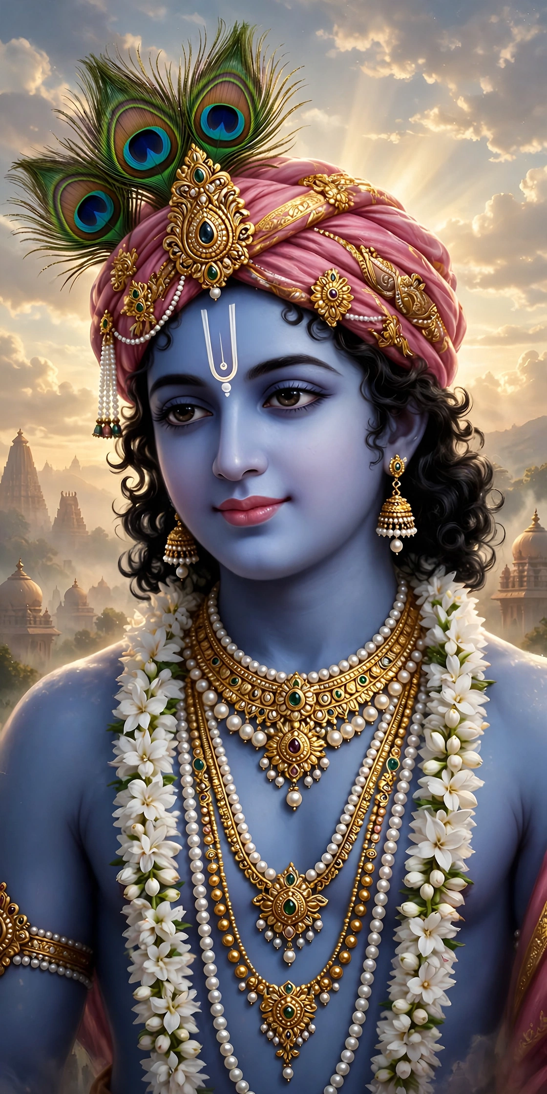 Lord Krishna HD 4K Wallpaper | Divine Shree Krishna Portrait